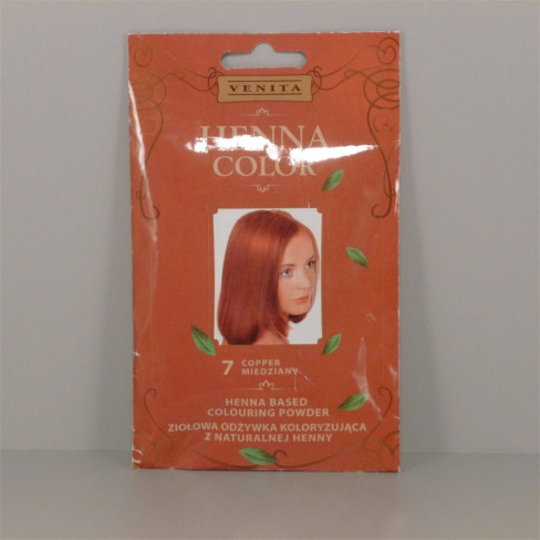 Vásároljon Henna color hajszínezőpor nr 7 rézvörös 25g terméket - 519 Ft-ért