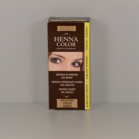 Vásároljon Henna color tartós szempilla és szemöldök krémfesték barna 15g terméket - 727 Ft-ért