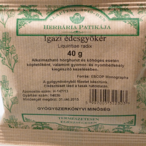 Vásároljon Herbária édesgyökér tea 40g terméket - 1.011 Ft-ért