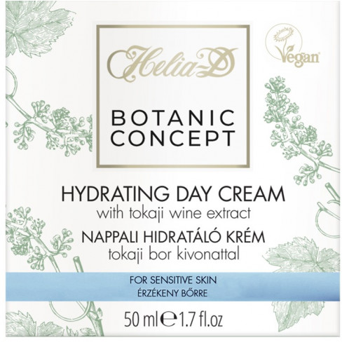 HELIA-D BOTANIC CONCEPT NAPPALI HIDRATÁLÓ KRÉM TOKAJI BOR KIVONATTAL ÉRZÉÉKENY BŐRRE 50 ML