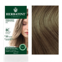 Herbatint 8c világos hamvas szőke tartós növényi hajfesték, 150 ml