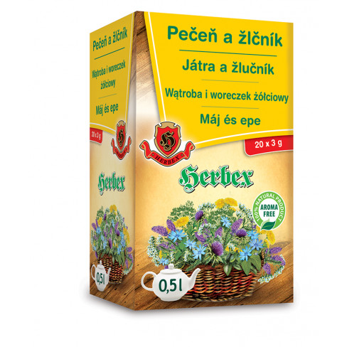 Vásároljon Herbex máj és epe tea 20x3g 60g terméket - 528 Ft-ért