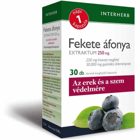 Vásároljon Interherb napi 1 fekete áfonya extraktum kapszula 30db terméket - 2.251 Ft-ért