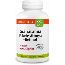 Interherb xxl gránátalma-fekete áfonya+retinol tabletta 90db