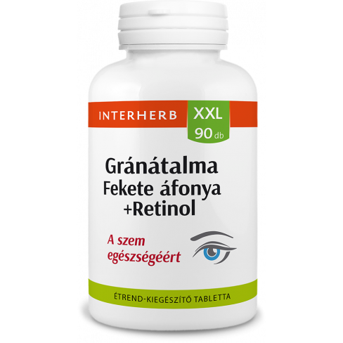 Vásároljon Interherb xxl gránátalma-fekete áfonya+retinol tabletta 90db terméket - 4.263 Ft-ért