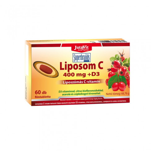 Vásároljon Jutavit c-liposom 400mg+d3 vitamin tabletta 60db terméket - 2.970 Ft-ért