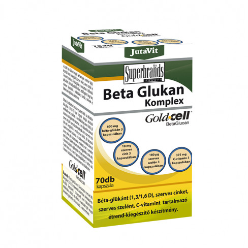 Vásároljon Jutavit beta glukan komplex kapszula 70 db terméket - 2.564 Ft-ért