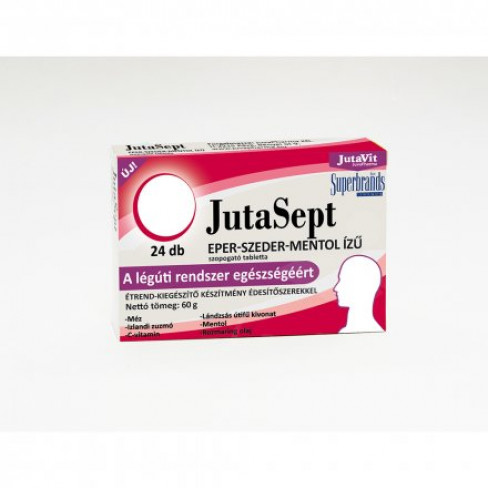 Vásároljon Jutavit jutasept eper-szeder-mentol ízű szopogató tabletta 24db terméket - 1.202 Ft-ért