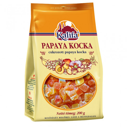 Vásároljon Kalifa papaya kocka aszalt 200g terméket - 747 Ft-ért