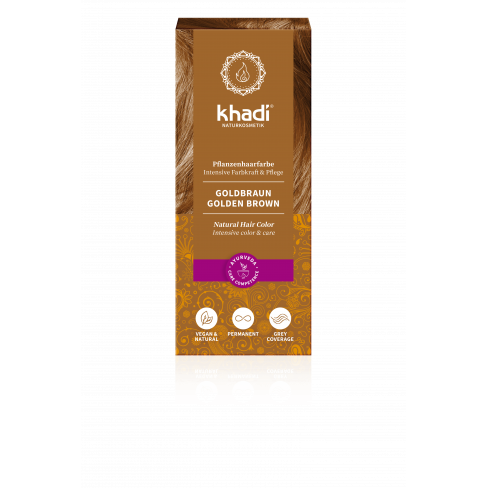 Vásároljon Khadi bio hajfesték por aranybarna 100 g terméket - 3.829 Ft-ért