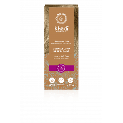 Vásároljon Khadi bio hajfesték por sötétszőke 100 g terméket - 3.829 Ft-ért