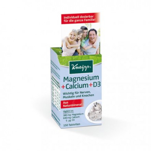 Vásároljon Kneipp magnézium + kaclium + d3 vitamin 150db terméket - 1.838 Ft-ért