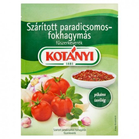 Vásároljon Kotányi szárított paradicsomos-fokhagymás fűszerkeverék 25 g terméket - 334 Ft-ért