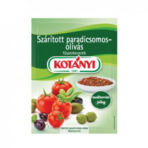 Vásároljon Kotányi szárított paradicsomos-olívás fűszerkeverék 25 g terméket - 334 Ft-ért