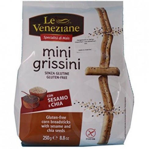 Vásároljon Le veneziane szezám-és chia magos grissini 250g terméket - 1.100 Ft-ért