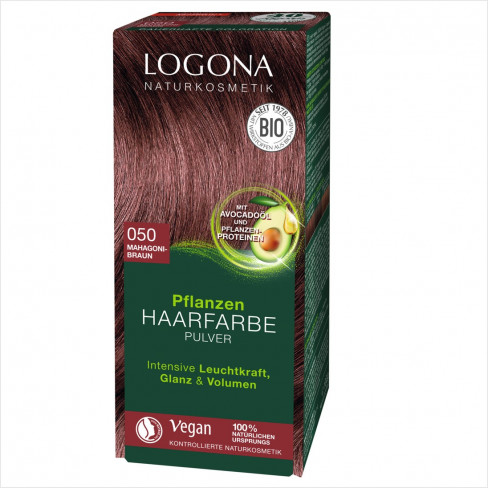 Vásároljon Logona bio növényi hajfesték por mahagóni barna 100g terméket - 3.152 Ft-ért