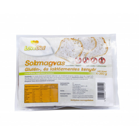 Vásároljon Gluténmentes love diet sokmagvas kenyér 350g terméket - 1.310 Ft-ért
