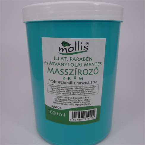 Vásároljon Mollis masszírozó krém illatmentes 1000ml terméket - 1.552 Ft-ért