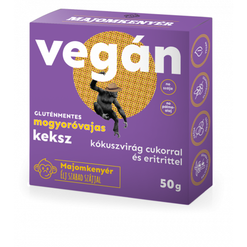 MAJOMKENYÉR MOGYORÓVAJAS VEGÁN KEKSZ 50 G