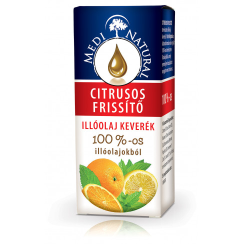 Vásároljon Medinatural citrusos frissítő 100% illóolaj keverék 10ml terméket - 1.275 Ft-ért