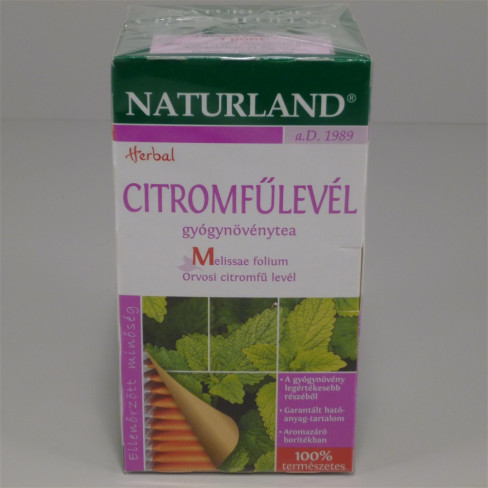 Vásároljon Naturland citromfűlevél tea 25x1g 25g terméket - 656 Ft-ért
