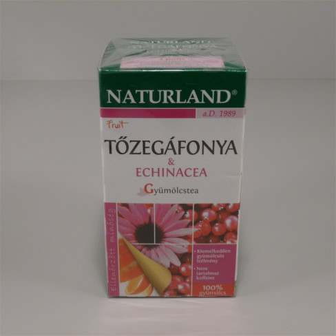 Vásároljon Naturland gyümölcstea tőzegáfonya-echinacea 20x2g 40g terméket - 1.039 Ft-ért
