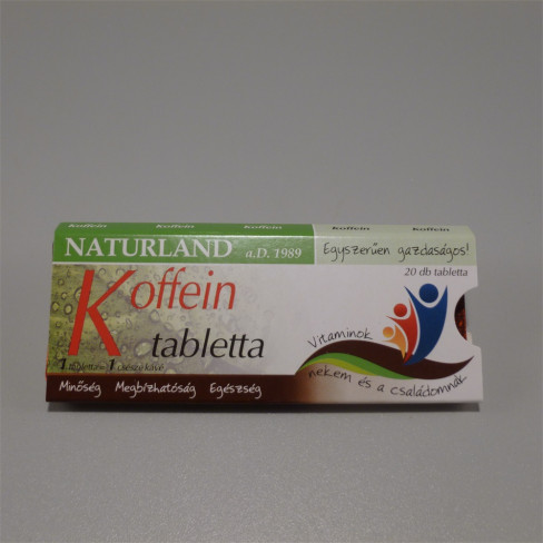 Vásároljon Naturland koffein tabletta 20db terméket - 391 Ft-ért