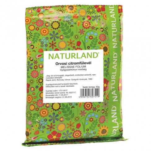 Vásároljon Naturland orvosi citromfű tea 50g terméket - 502 Ft-ért