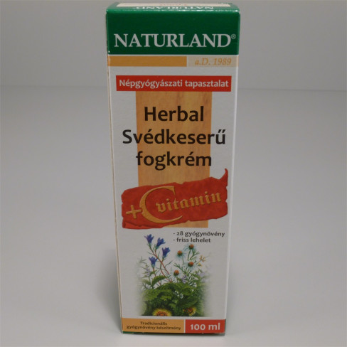 Vásároljon Naturland svédkeserü fogkrém+c vitamin 100ml terméket - 1.491 Ft-ért