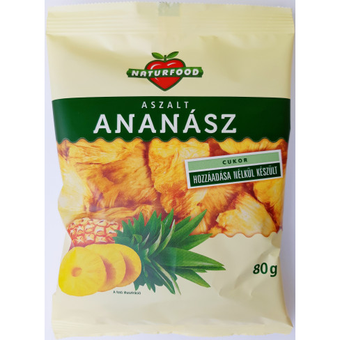 Vásároljon Naturfood aszalt ananász 80g terméket - 619 Ft-ért