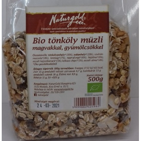 NATURGOLD BIO TÖNK.MÜZLI MAGOK+GYÜMÖLCS