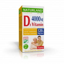 Naturland prémium d-vitamin forte tabletta 120db