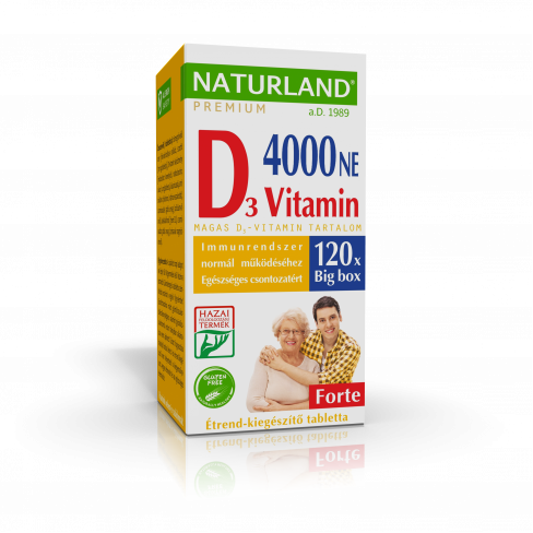 Vásároljon Naturland prémium d-vitamin forte tabletta 120db terméket - 2.414 Ft-ért