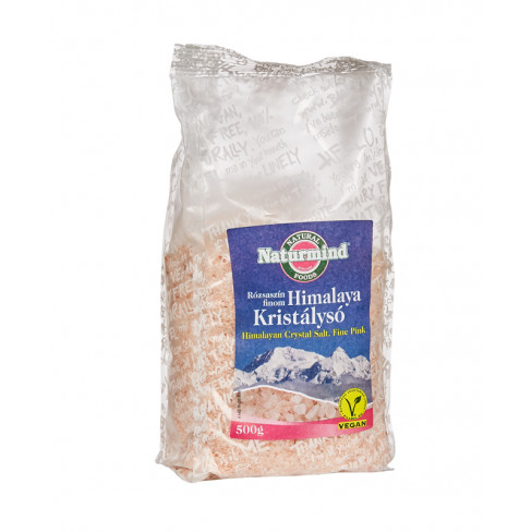 Vásároljon Naturmind natúr himalaya só, finom rózsaszín 500g terméket - 304 Ft-ért