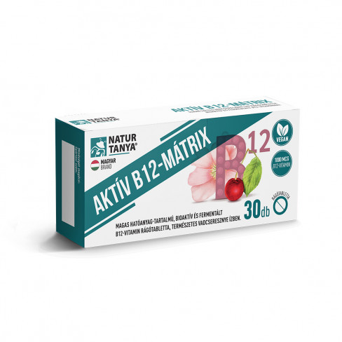 NATUR TANYA AKTÍV B12-MÁTRIX RÁGÓTABLETTA 30 DB