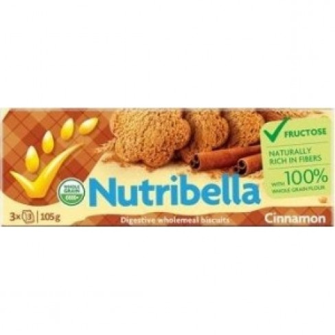 Vásároljon Nutribella fahéjas keksz fruktózzal 105g terméket - 458 Ft-ért