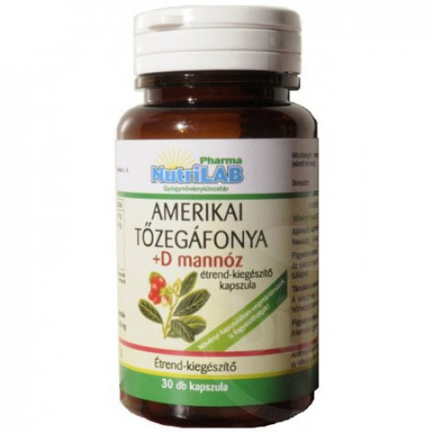 Vásároljon Nutrilab amerikai tőzegáfonya+d mannóz vega 30db terméket - 2.200 Ft-ért