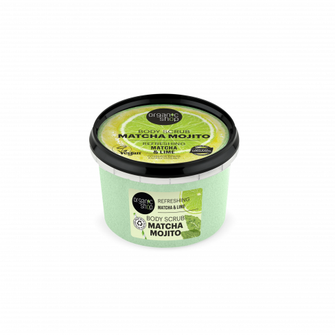 ORGANIC SHOP BIO CUKROS TESTRADÍR FRISSÍTŐ MATCHA-VAL ÉS LIME-MAL 250 ML