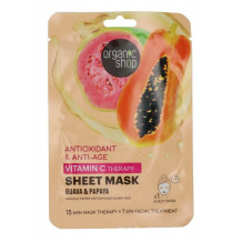 ORGANIC SHOP BIO FÁTYOLMASZK ANTIOXIDÁNS ÉS ANTI-AGING GUAVÁVAL ÉS PAPAYÁVAL 25 G