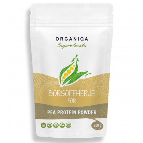 Vásároljon Organiqa 100% bio borsófehérje por (80% fehérje) 200g terméket - 1.611 Ft-ért