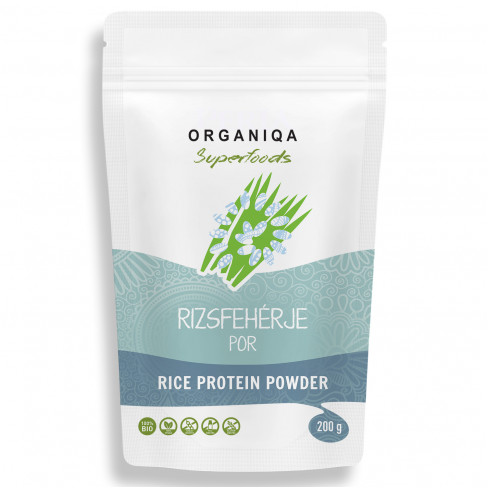 Vásároljon Organiqa 100% bio rizsfehérje por (80% fehérje) 200g terméket - 1.807 Ft-ért
