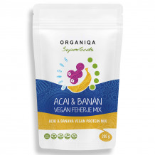 Organiqa 100% bio vegán fehérje mix acai-banán 200g