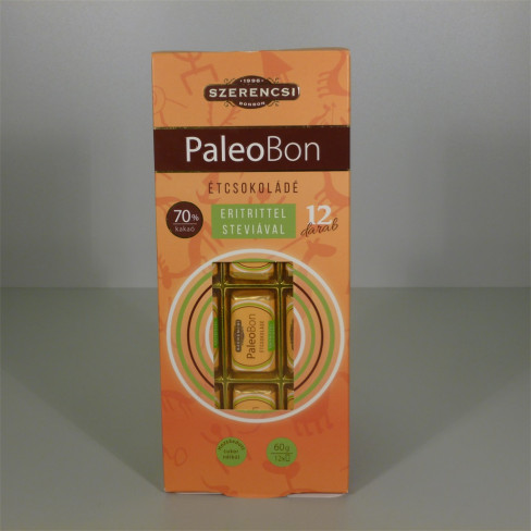 Vásároljon Paleobon étcsokoládé édesítőszerekkel 12x5 g 60g terméket - 1.031 Ft-ért