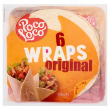 Poco loco wraps lágy tortilla 370g