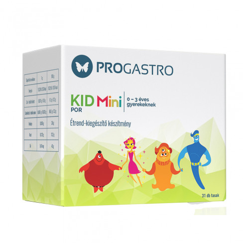 Vásároljon Progastro kid probiotikus por mini terméket - 4.415 Ft-ért