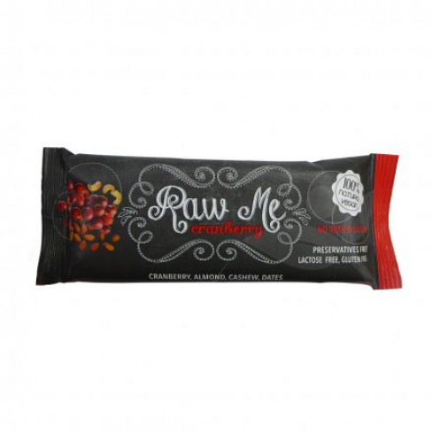 Vásároljon Raw me nyers gyümölcsszelet vörösáfonyás 45g terméket - 413 Ft-ért