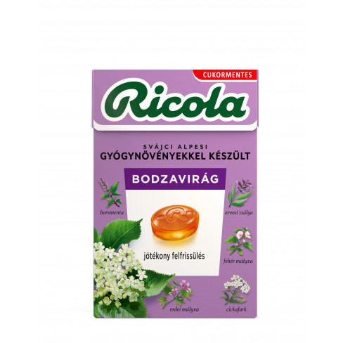 Vásároljon Ricola cukorka bodzavirág 40g terméket - 439 Ft-ért
