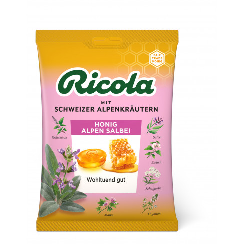 Vásároljon Ricola cukorka mézes-zsályás zacskós 75g terméket - 731 Ft-ért