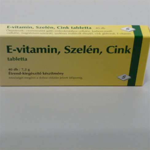 Vásároljon Selenium e-vitamin szelén cink tabletta 40db terméket - 3.045 Ft-ért