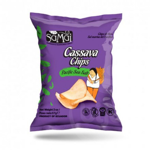Vásároljon Samai cassava chips tengeri sós 57g terméket - 339 Ft-ért